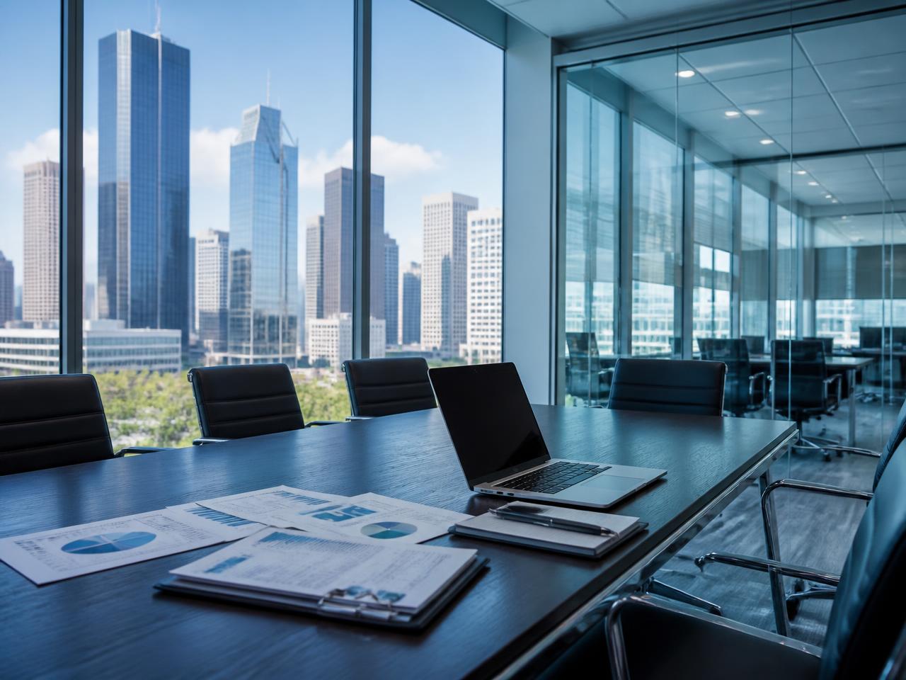 Tax planning workspace with financial reports on the table